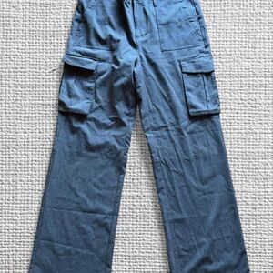 Stradivarius Women's Grey and Blue Trousers
